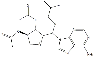 1-C-(6-Amino-9H-purin-9-yl)-2,5-anhydro-1-S-isobutyl-1-thio-D-xylitol 3,4-diacetate