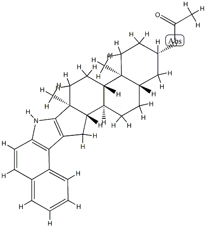 (2S)-1,2,3,4,4a,4bα,5,6,6a,7,14,14aα,14bβ,15,16,16aα-Hexadecahydro-4aβ,6aβ-dimethylbenzo[e]naphth[2',1':4,5]indeno[1,2-b]indol-2β-ol acetate