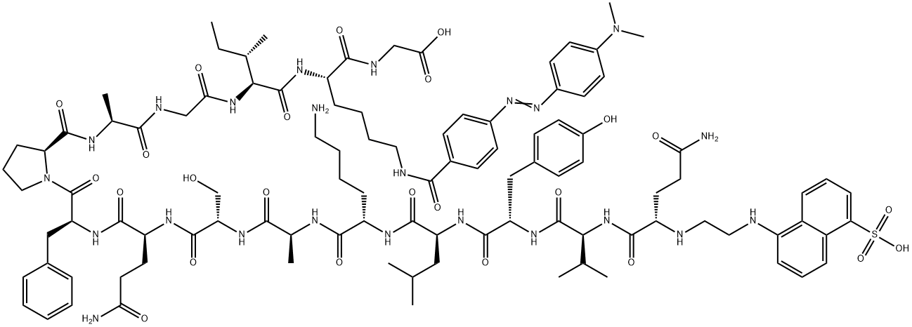 H-GLU(EDANS)-VAL-TYR-LEU-LYS-ALA-SER-GLN-PHE-PRO-ALA-GLY-ILE-LYS(DABCYL)-GLY-OH