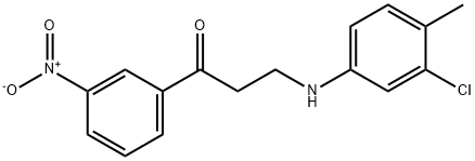 3-(3-CHLORO-4-METHYLANILINO)-1-(3-NITROPHENYL)-1-PROPANONE