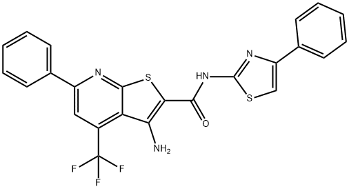 3-amino-6-phenyl-N-(4-phenyl-1,3-thiazol-2-yl)-4-(trifluoromethyl)thieno[2,3-b]pyridine-2-carboxamide