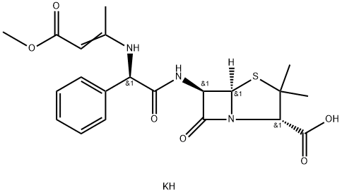 potassium [2S-[2alpha,5alpha,6beta(S*)]]-6-[[[(3-methoxy-1-methyl-3-oxoprop-1-enyl)amino]phenylacetyl]amino]-3,3-dimethyl-7-oxo-4-thia-1-azabicyclo[3.2.0]heptane-2-carboxylate
