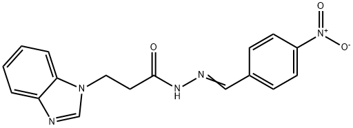 (E)-3-(1H-benzo[d]imidazol-1-yl)-N-(4-nitrobenzylidene)propanehydrazide