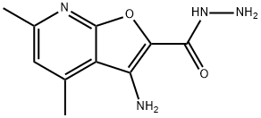 Furo[2,3-b]pyridine-2-carboxylic acid, 3-amino-4,6-dimethyl-, hydrazide (9CI)