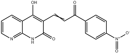 1,8-Naphthyridin-2(1H)-one,4-hydroxy-3-[3-(4-nitrophenyl)-3-oxo-1-propenyl]-(9CI)