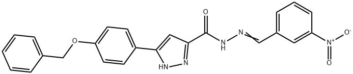 (E)-3-(4-(benzyloxy)phenyl)-N-(3-nitrobenzylidene)-1H-pyrazole-5-carbohydrazide