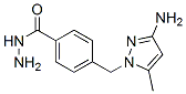 Benzoic acid, 4-[(3-amino-5-methyl-1H-pyrazol-1-yl)methyl]-, hydrazide (9CI)
