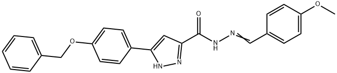 (E)-3-(4-(benzyloxy)phenyl)-N-(4-methoxybenzylidene)-1H-pyrazole-5-carbohydrazide