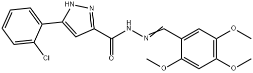 (E)-3-(2-chlorophenyl)-N-(2,4,5-trimethoxybenzylidene)-1H-pyrazole-5-carbohydrazide