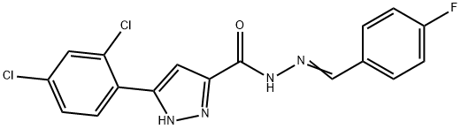 (E)-3-(2,4-dichlorophenyl)-N-(4-fluorobenzylidene)-1H-pyrazole-5-carbohydrazide