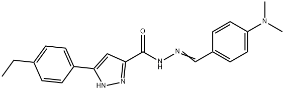(E)-N-(4-(dimethylamino)benzylidene)-3-(4-ethylphenyl)-1H-pyrazole-5-carbohydrazide