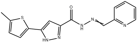 3-(5-methylthiophen-2-yl)-N'-[(E)-pyridin-2-ylmethylidene]-1H-pyrazole-5-carbohydrazide