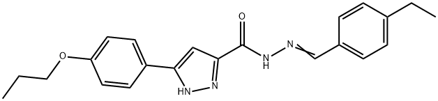 N'-[(E)-(4-ethylphenyl)methylidene]-3-(4-propoxyphenyl)-1H-pyrazole-5-carbohydrazide