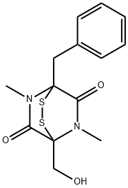 (-)-1-Hydroxymethyl-5,7-dimethyl-4-benzyl-2,3-dithia-5,7-diazabicyclo[2.2.2]octane-6,8-dione