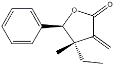 2(3H)-Furanone,4-ethyldihydro-4-methyl-3-methylene-5-phenyl-,(4R,5S)-rel-(9CI)