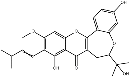 6,7-Dihydro-3,9-dihydroxy-6-(1-hydroxy-1-methylethyl)-11-methoxy-10-(3-methyl-1-butenyl)-8H-[1]benzopyrano[3,2-d][1]benzoxepin-8-one