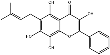 3,5,7,8-Tetrahydroxy-6-(3-methyl-2-butenyl)-2-phenyl-4H-1-benzopyran-4-one