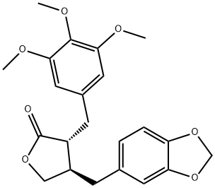 (-)-反式-3-(3,4-亚甲基二氧基苄基)-2-(3,4,5-三甲氧基苄基)丁内酯