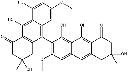 2',3',6,7-Tetrahydro-1,2',5',6,9,10'-hexahydroxy-3,7'-dimethoxy-2',6-dimethyl-2,9'-bianthracene-4',8(1'H,5H)-dione