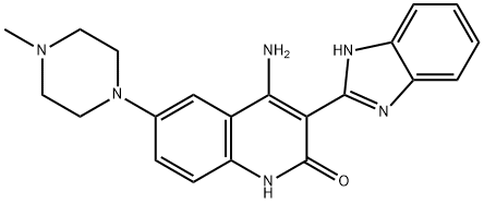 4-氨基-3-(1H-苯并咪唑-2-基)-6-(4-甲基-1-哌嗪基)-2(1H)-喹啉酮