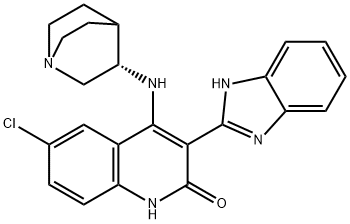 4-[((3S)-1-氮杂双环[2,2,2]辛-3-基)氨基]-3-(1H-苯并咪唑-2-基)-6-氯喹啉-2(1H)-酮