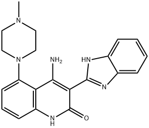 4-氨基-3-(1H-苯并咪唑-2-基)-5-(4-甲基哌嗪-1-基)喹啉-2(1H)-酮