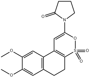 1-(8,9-Dimethoxy-4,4-dioxido-5,6-dihydronaphtho[2,1-c][1,2]oxathiin-2- yl)-2-pyrrolidinone