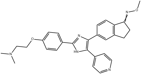 1H-Inden-1-one, 5-[2-[4-[2-(diMethylaMino)ethoxy]phenyl]-5-(4-pyridinyl)-1H-iMidazol-4-yl]-2,3-dihydro-, O-MethyloxiMe