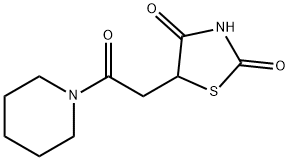 5-[2-oxo-2-(1-piperidinyl)ethyl]-1,3-thiazolidine-2,4-dione