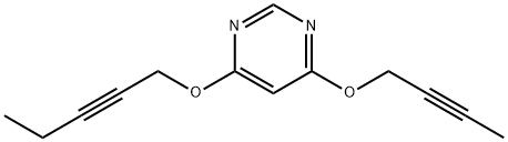 Pyrimidine, 4-(2-butynyloxy)-6-(2-pentynyloxy)- (9CI)