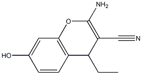 4H-1-Benzopyran-3-carbonitrile,2-amino-4-ethyl-7-hydroxy-(9CI)