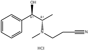 [R(R*,S*)]-3-[(2-hydroxy-1-methyl-2-phenylethyl)methylamino]propiononitrile monohydrochloride