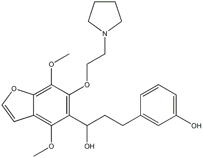 4,7-Dimethoxy-α-[2-(3-hydroxyphenyl)ethyl]-6-[2-(1-pyrrolidinyl)ethoxy]-5-benzofuranmethanol