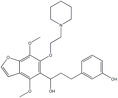 4,7-Dimethoxy-α-[2-(3-hydroxyphenyl)ethyl]-6-[2-(1-piperidinyl)ethoxy]-5-benzofuranmethanol