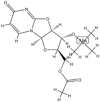 (2R)-2α-(Acetoxymethyl)-2,3,3aβ,9aβ-tetrahydro-3β-[(trimethylsilyl)oxy]-6H-furo[2',3':4,5]oxazolo[3,2-a]pyrimidin-6-one