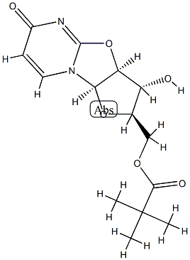 2,2-Dimethylpropionic acid [(2R)-2,3,3aβ,9aβ-tetrahydro-3β-hydroxy-6-oxo-6H-furo[2',3':4,5]oxazolo[3,2-a]pyrimidin-2α-yl]methyl ester