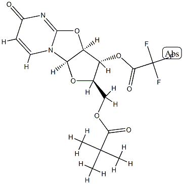 2,2-Dimethylpropionic acid [(2R)-2,3,3aβ,9aβ-tetrahydro-6-oxo-3β-trifluoroacetoxy-6H-furo[2',3':4,5]oxazolo[3,2-a]pyrimidin-2α-yl]methyl ester