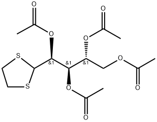 2-O,3-O,4-O,5-O-Tetraacetyl-D-arabinose 1,2-ethanediyl dithioacetal