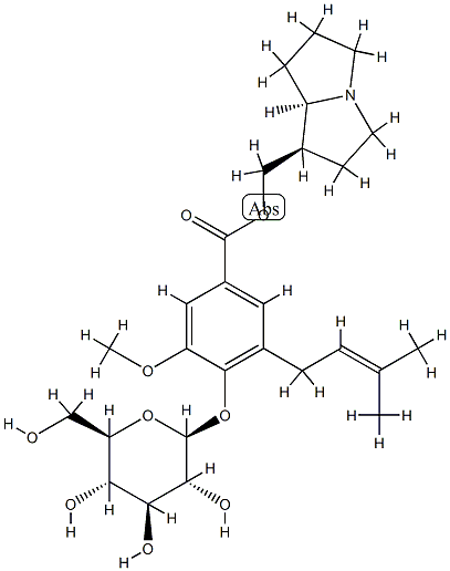 4-(β-D-Glucopyranosyloxy)-3-methoxy-5-(3-methyl-2-butenyl)benzoic acid [(4R,5R)-1-azabicyclo[3.3.0]octan-4-yl]methyl ester