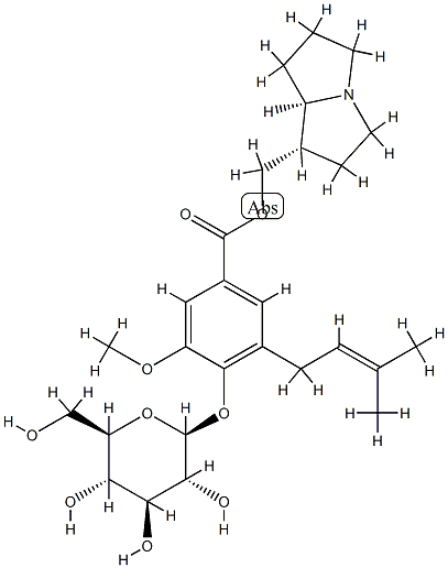4-(β-D-Glucopyranosyloxy)-3-methoxy-5-(3-methyl-2-butenyl)benzoic acid [(4S,5R)-1-azabicyclo[3.3.0]octan-4-yl]methyl ester