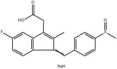 sodium 5-fluoro-2-methyl-1-[[4-(methylsulphinyl)phenyl]methylene]-1H-indene-3-acetate