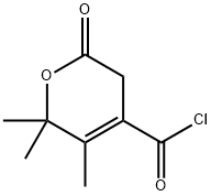 2H-Pyran-4-carbonyl chloride, 5,6-dihydro-2,2,3-trimethyl-6-oxo- (9CI)