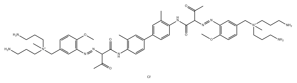 3,3'-[(3,3'-dimethyl[1,1'-biphenyl]-4,4'-diyl)bis[imino(1-acetyl-2-oxoethane-1,2-diyl)azo]]bis[bis(3-aminopropyl)(p-methoxybenzyl)methylammonium] dichloride