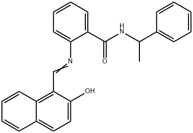 2-[[(2-羟基-1-萘基)亚甲基]氨基]-N-(1-苯基乙基)苯甲酰胺