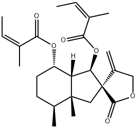 (1'R,3R,7'aβ)-4,5,1',3',3'a,4',5',6',7',7'a-Decahydro-3'aβ,4'β-dimethyl-1'β,7'α-bis[[(Z)-2-methyl-1-oxo-2-butenyl]oxy]-4-methylenespiro[furan-3,2'-[2H]inden]-2-one
