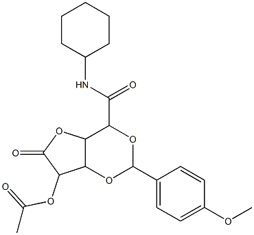 N-cyclohexyl-5-O-acetyl-2,4-O-(4-methoxybenzylidene)glucaro-1-amide-6,3-lactone
