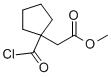 Cyclopentaneacetic acid, 1-(chlorocarbonyl)-, methyl ester (9CI)