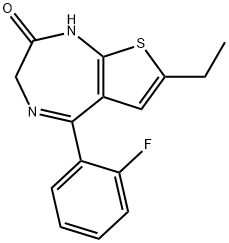 7-Ethyl-5-(2-fluorophenyl)-1,3-dihydro-2H-thieno[2,3-e]-1,4-diazepin-2-one