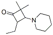 Cyclobutanone, 4-ethyl-2,2-dimethyl-3-(1-piperidinyl)- (9CI)