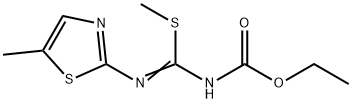 Carbamic  acid,  [[(5-methyl-2-thiazolyl)imino](methylthio)methyl]-,  ethyl  ester  (9CI)